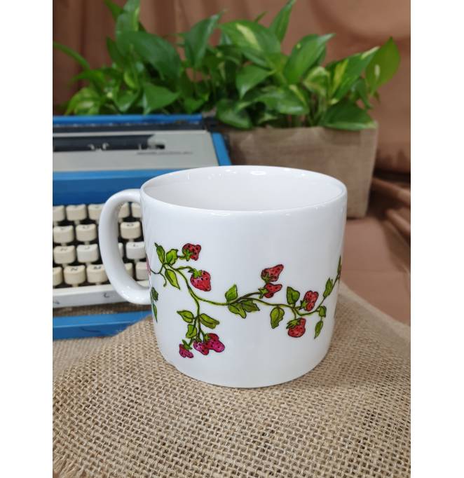 Mug with Strawberries Design